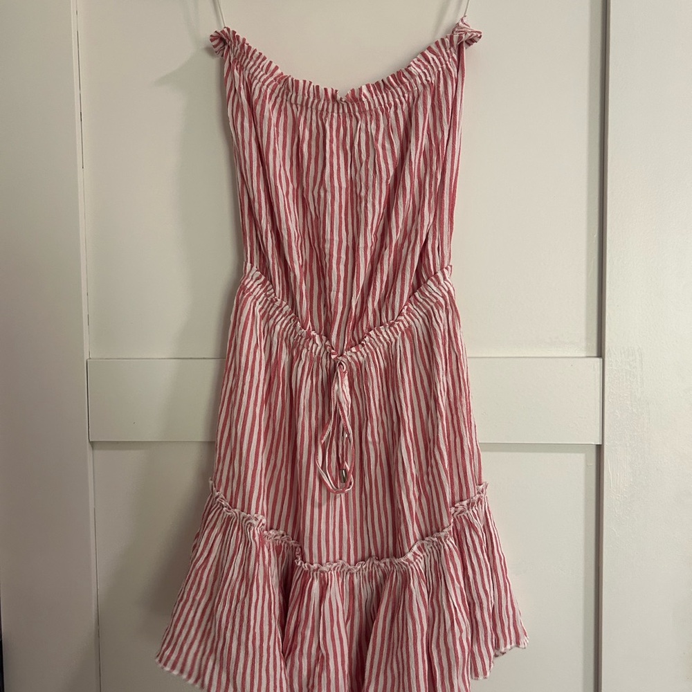 Elan Pink and White Striped Dress